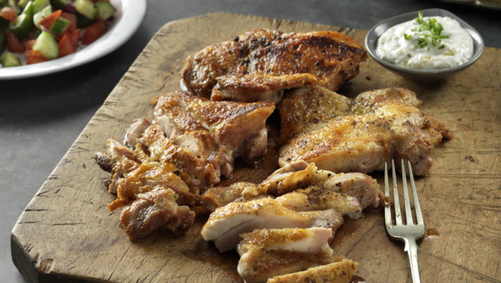 Halal skin on boneless leg cooked 1